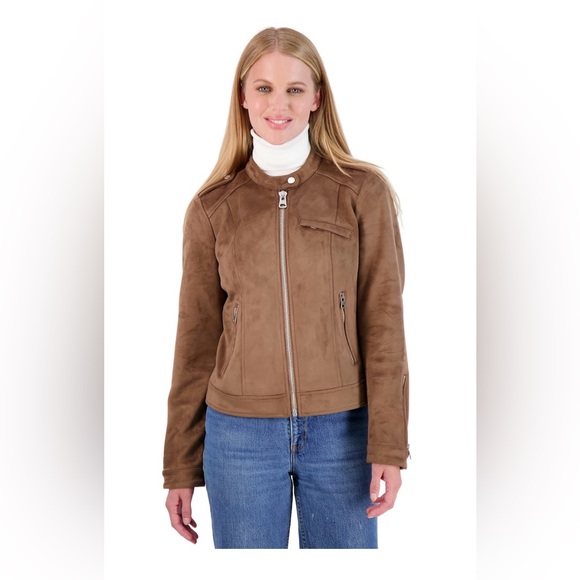 Sebby Jackets & Blazers - Sebby faux suede moto jacket